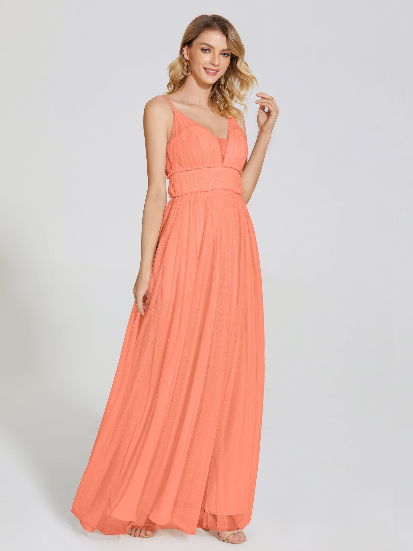 Alayna Spaghetti Straps Tulle Bridesmaid Dress