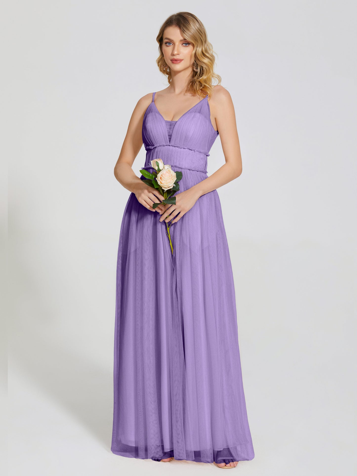 Alayna Spaghetti Straps Tulle Bridesmaid Dress