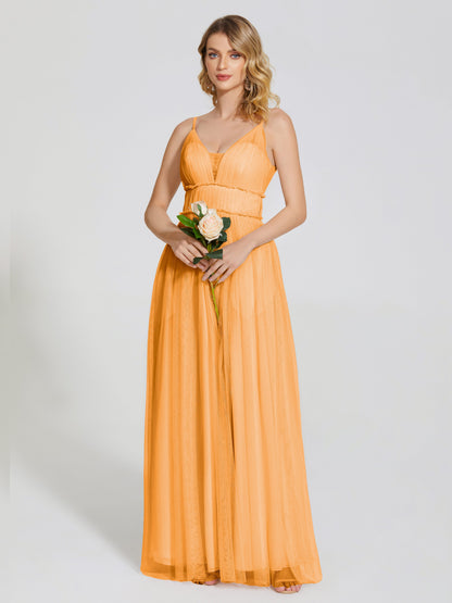 Alayna Spaghetti Straps Tulle Bridesmaid Dress