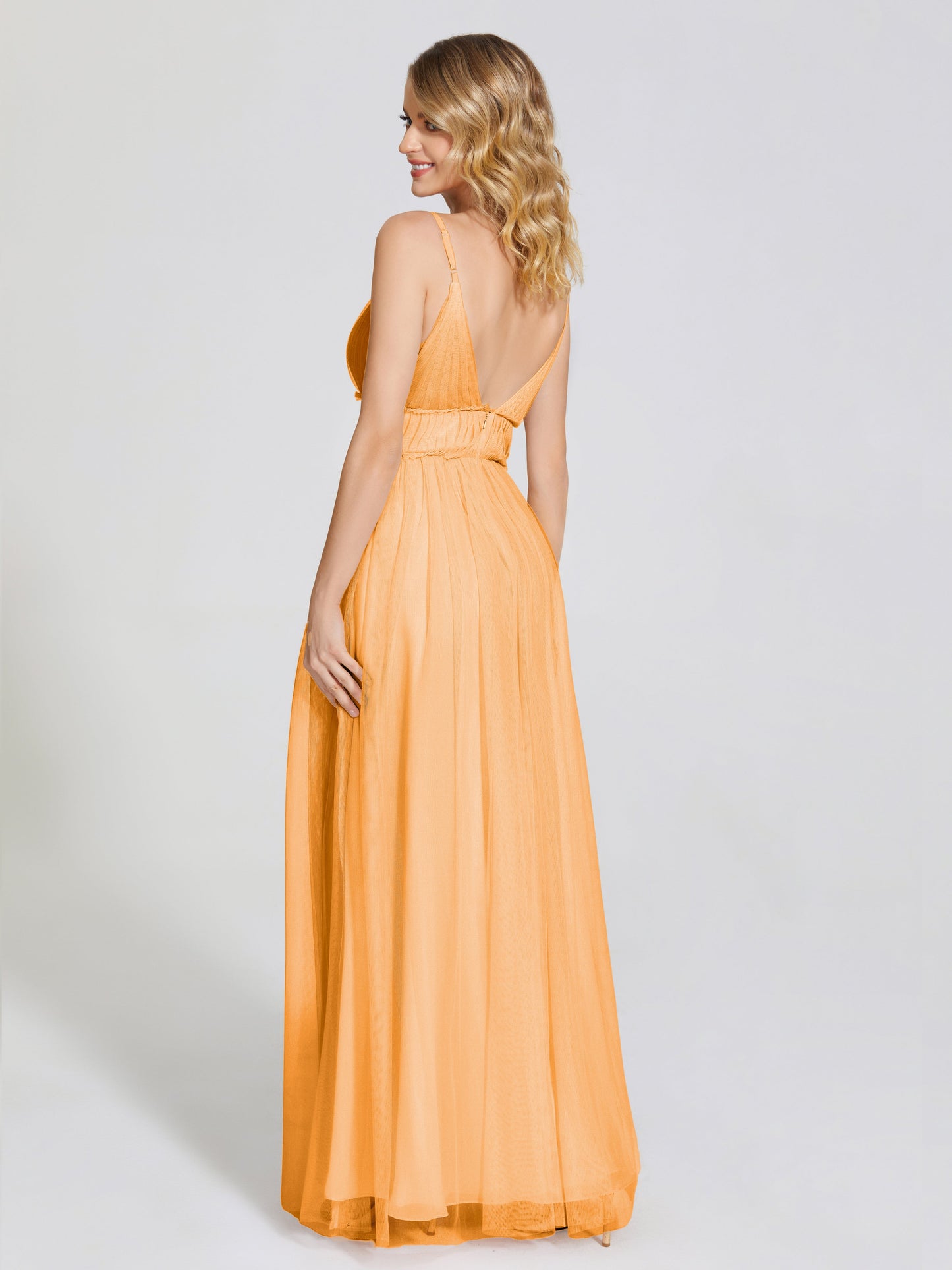 Alayna Spaghetti Straps Tulle Bridesmaid Dress