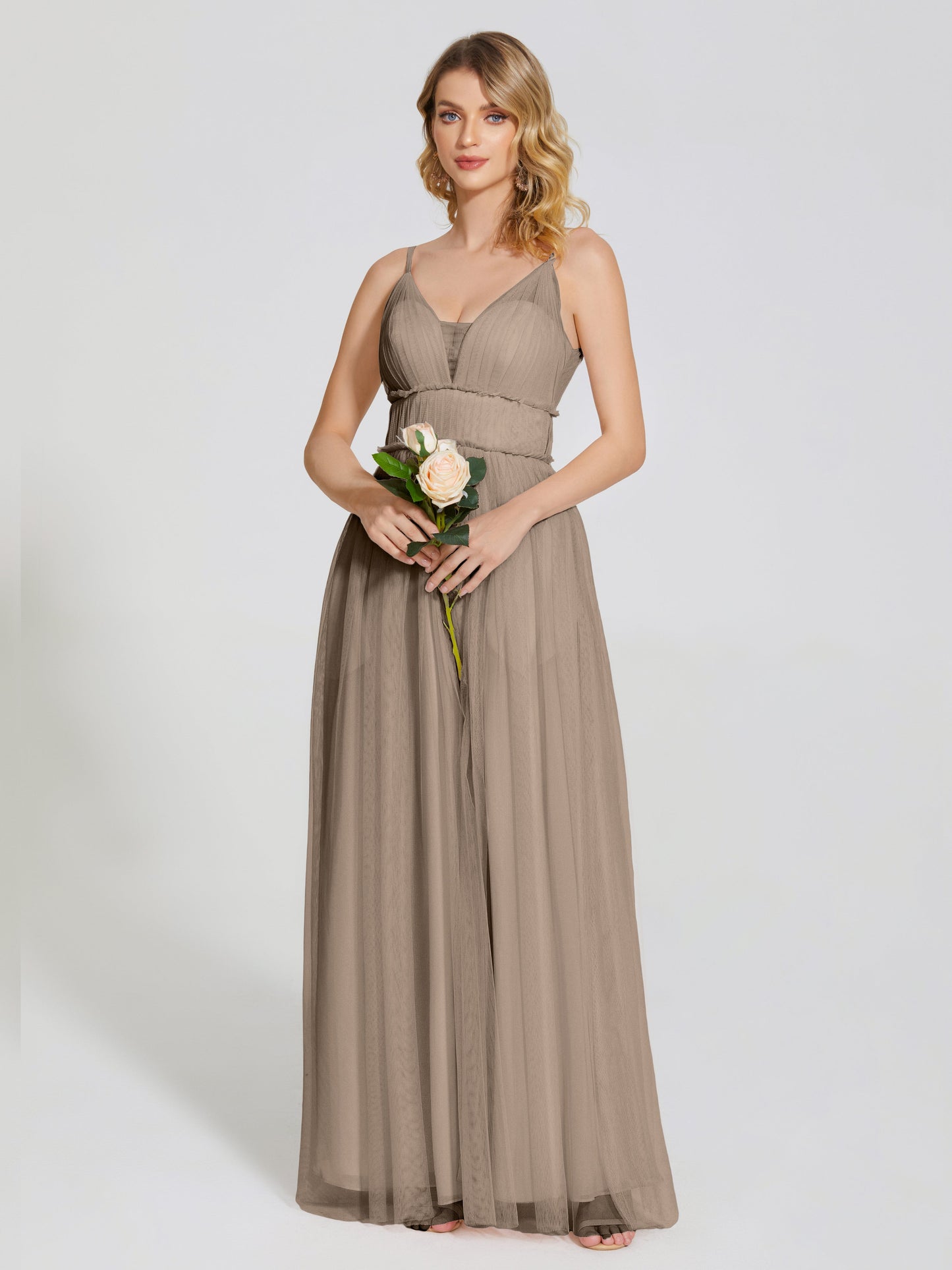 Alayna Spaghetti Straps Tulle Bridesmaid Dress