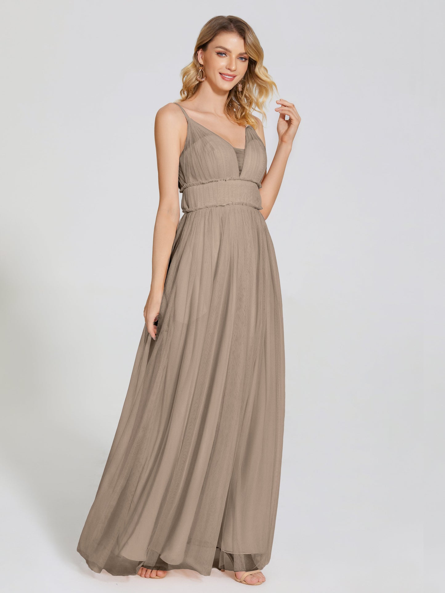 Alayna Spaghetti Straps Tulle Bridesmaid Dress