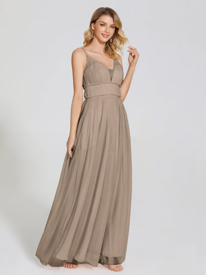 Alayna Spaghetti Straps Tulle Bridesmaid Dress