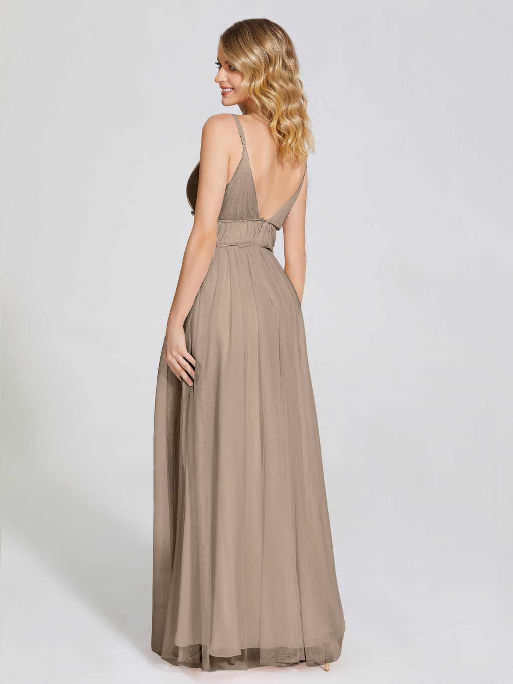 Alayna Spaghetti Straps Tulle Bridesmaid Dress