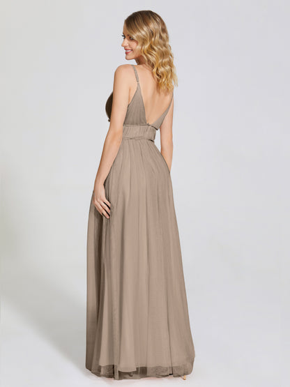 Alayna Spaghetti Straps Tulle Bridesmaid Dress