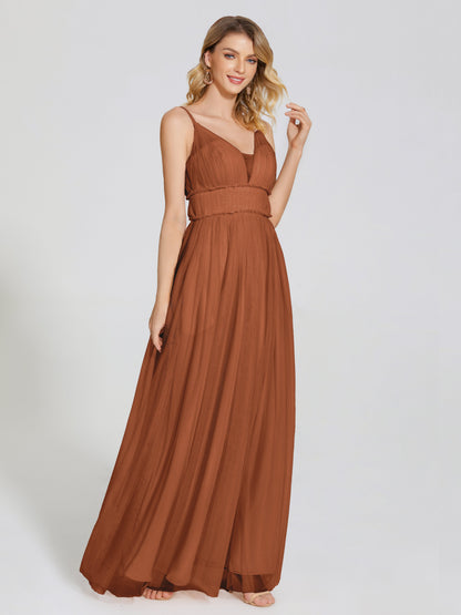 Alayna Spaghetti Straps Tulle Bridesmaid Dress