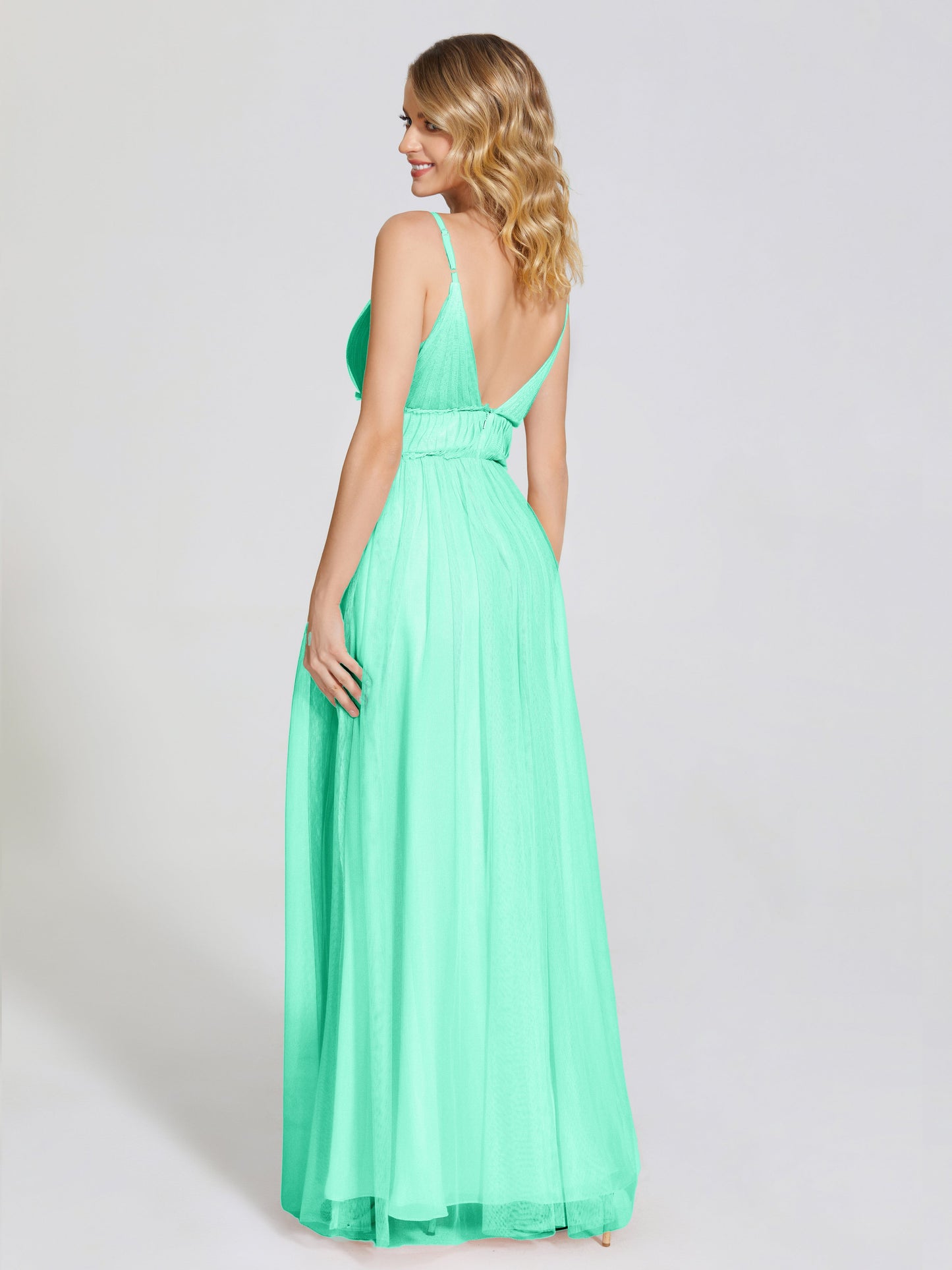 Alayna Spaghetti Straps Tulle Bridesmaid Dress