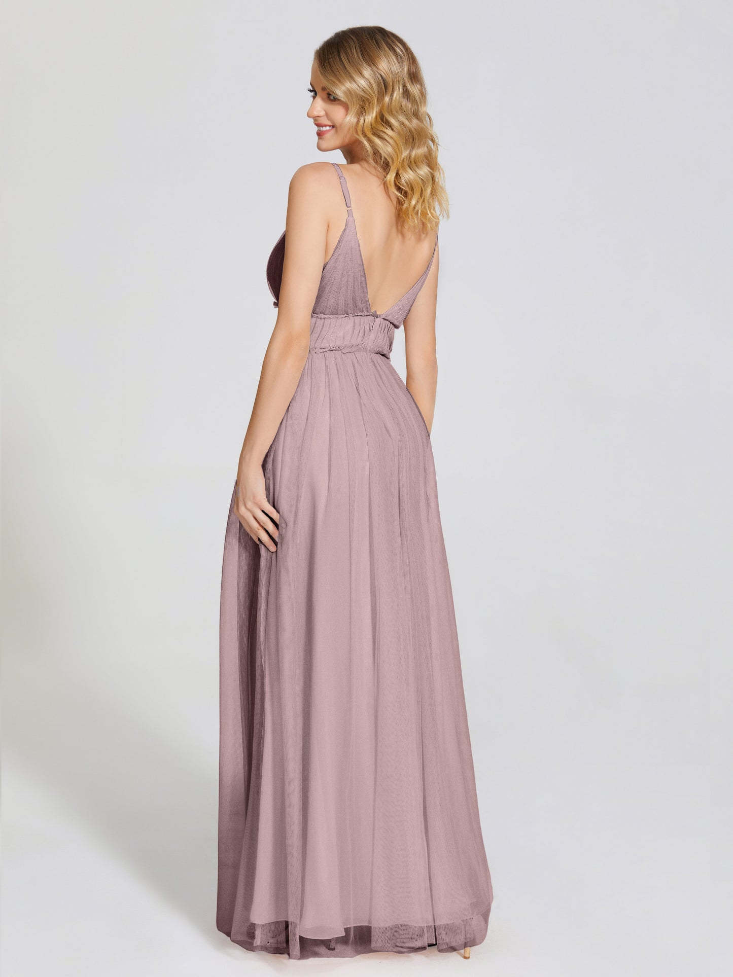 Alayna Spaghetti Straps Tulle Bridesmaid Dress