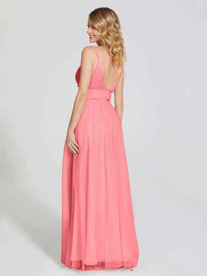 Alayna Spaghetti Straps Tulle Bridesmaid Dress