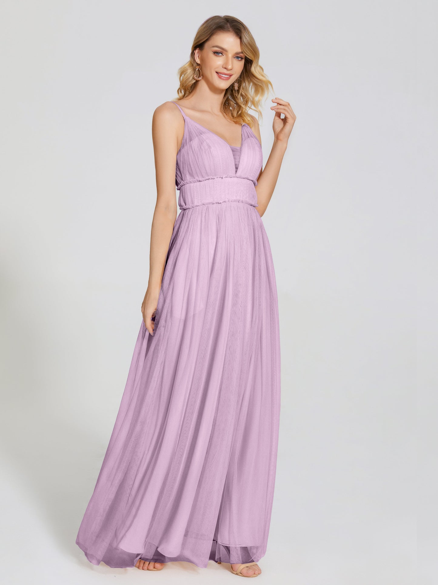 Alayna Spaghetti Straps Tulle Bridesmaid Dress