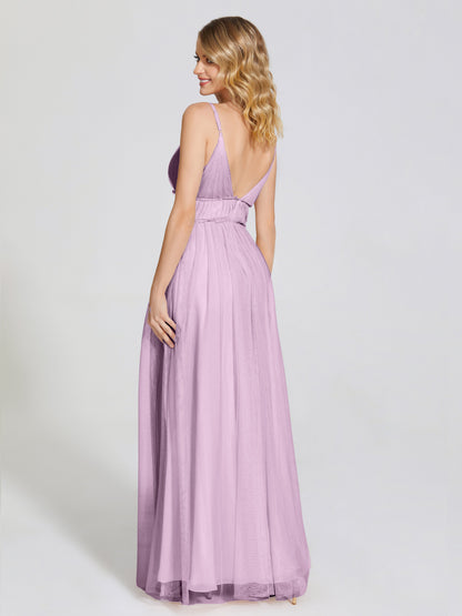 Alayna Spaghetti Straps Tulle Bridesmaid Dress