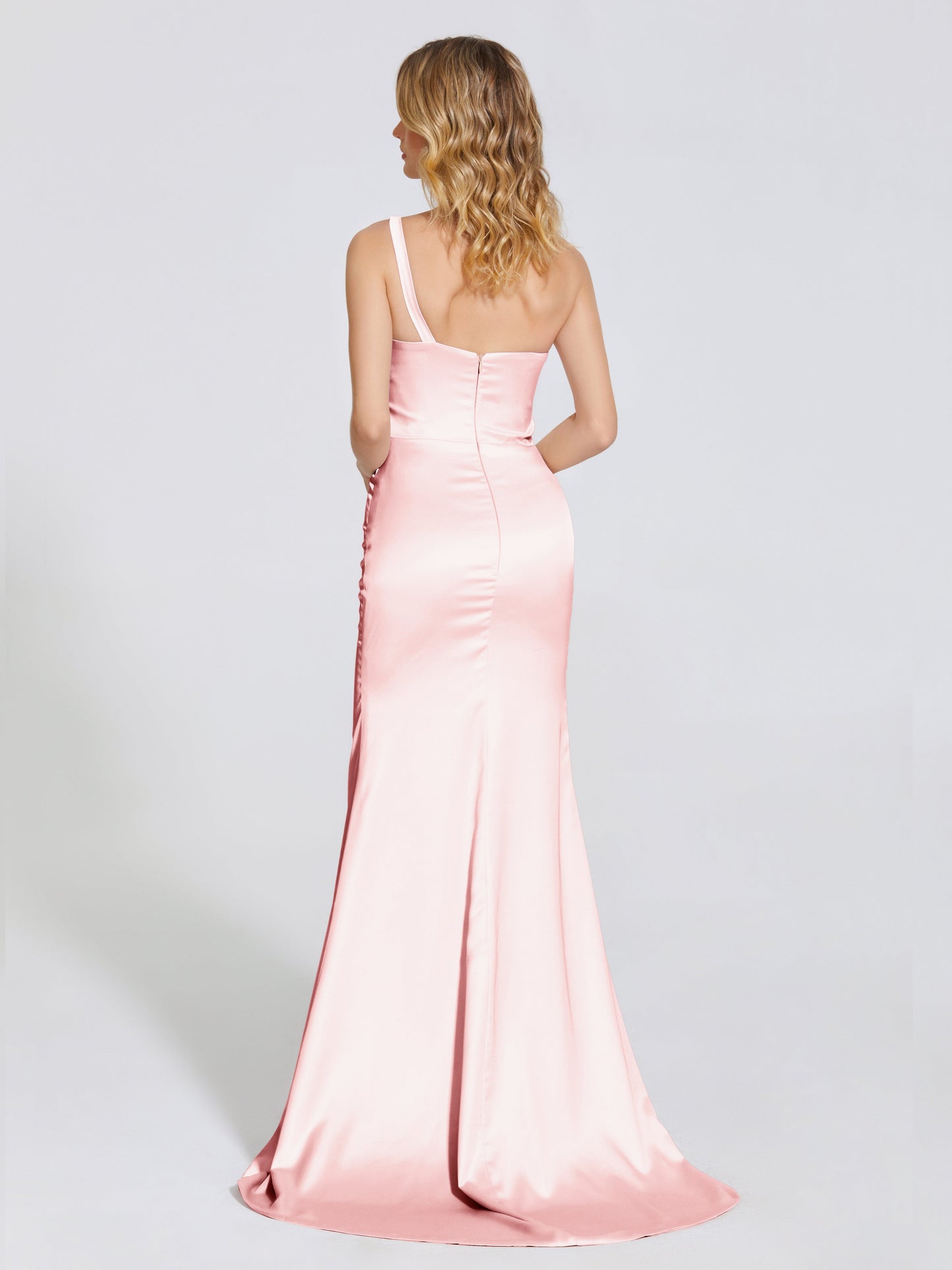 Joanna Straps Trumpet Soft Satin Bridesmaid Dress