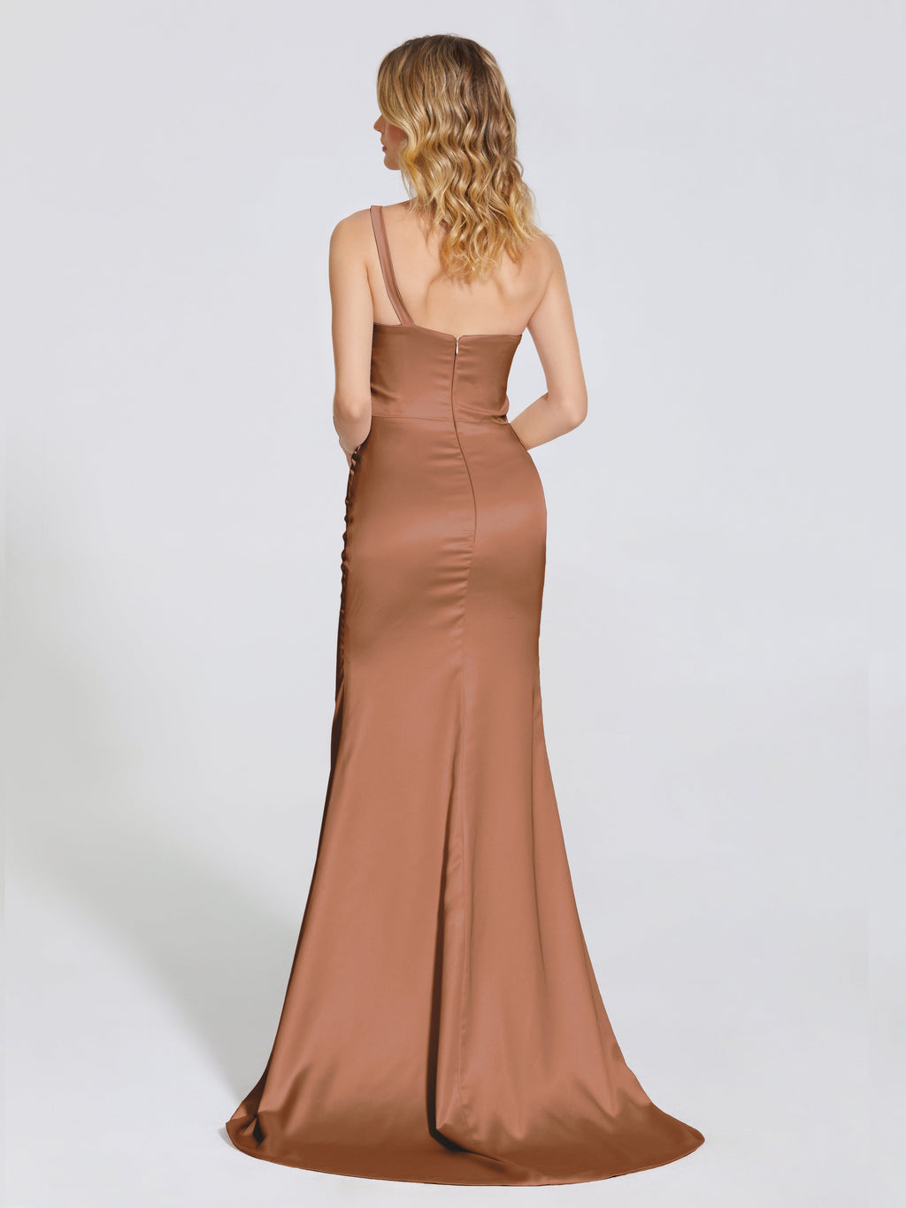 Joanna Straps Trumpet Soft Satin Bridesmaid Dress