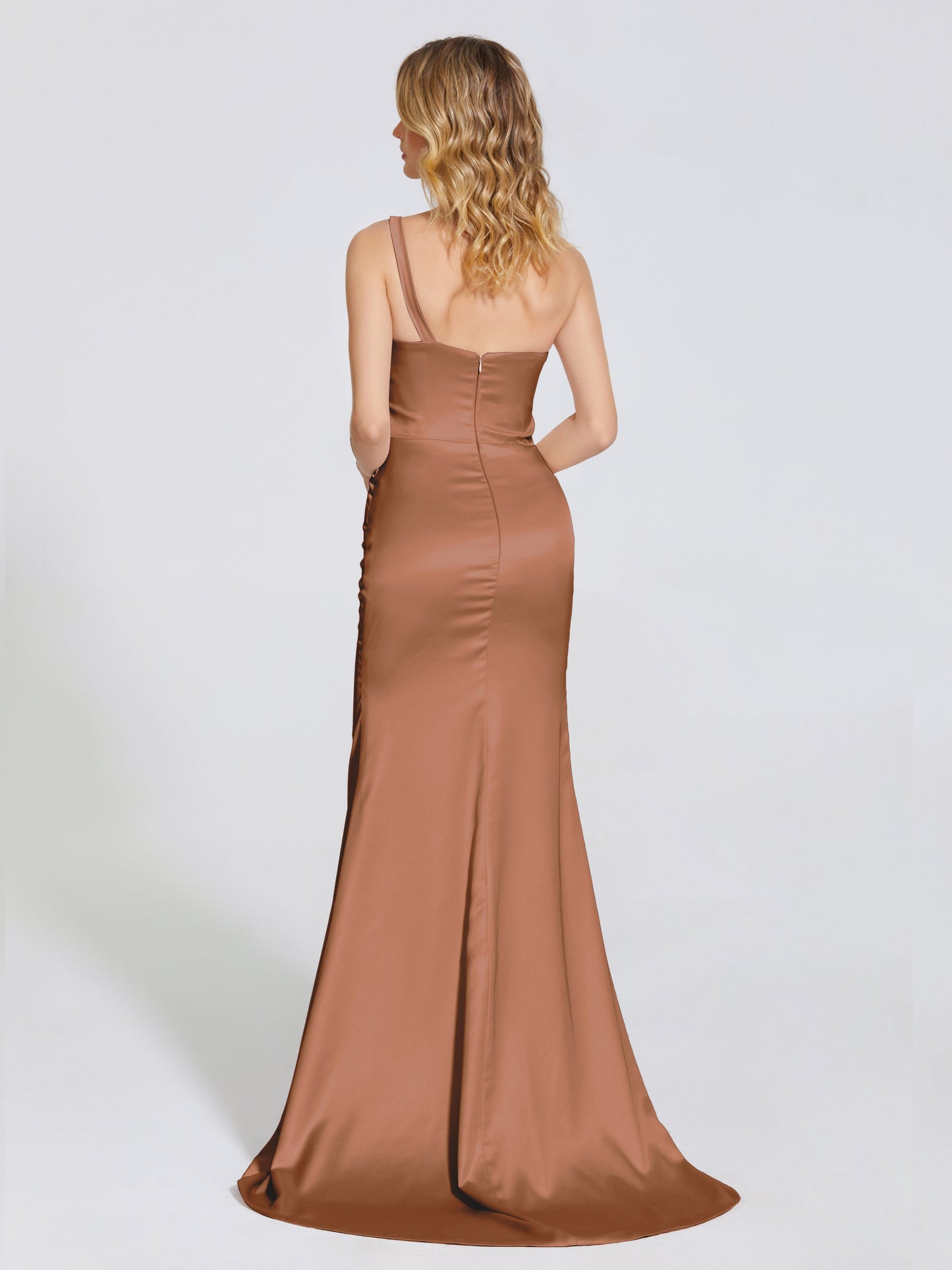 Joanna Straps Trumpet Soft Satin Bridesmaid Dress