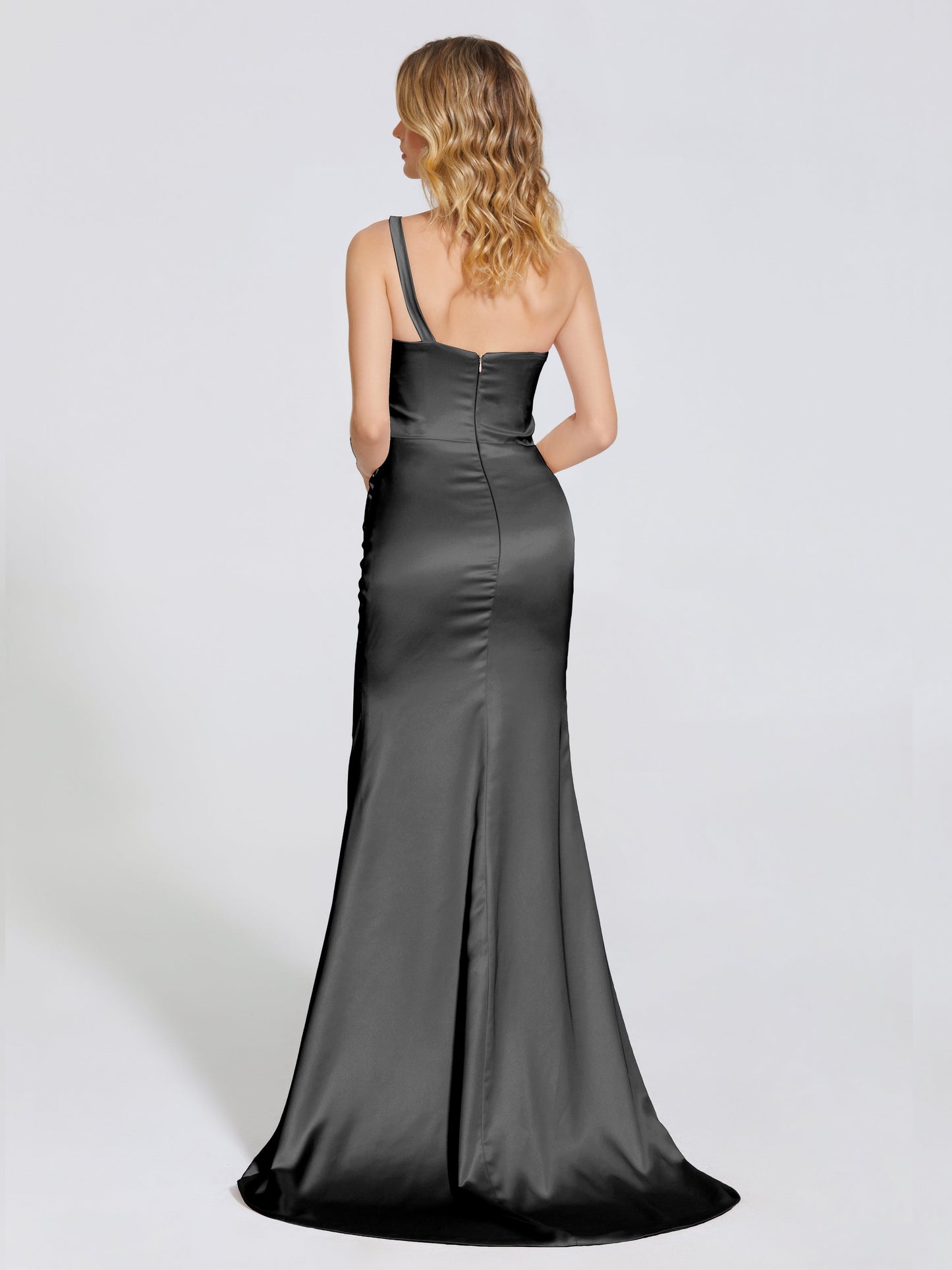 Joanna Straps Trumpet Soft Satin Bridesmaid Dress