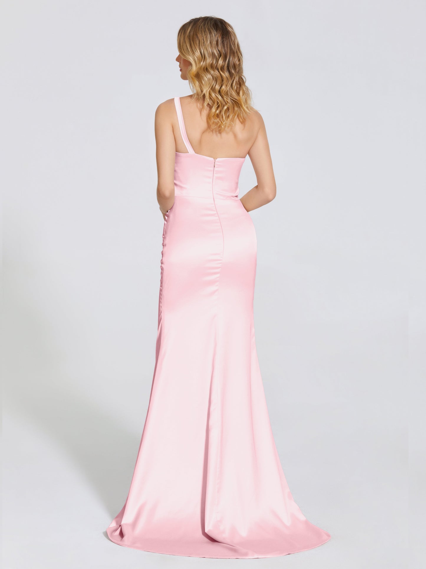 Joanna Straps Trumpet Soft Satin Bridesmaid Dress