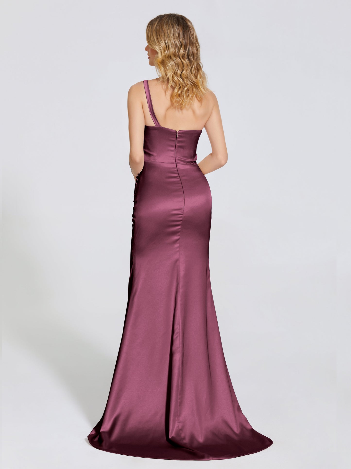 Joanna Straps Trumpet Soft Satin Bridesmaid Dress