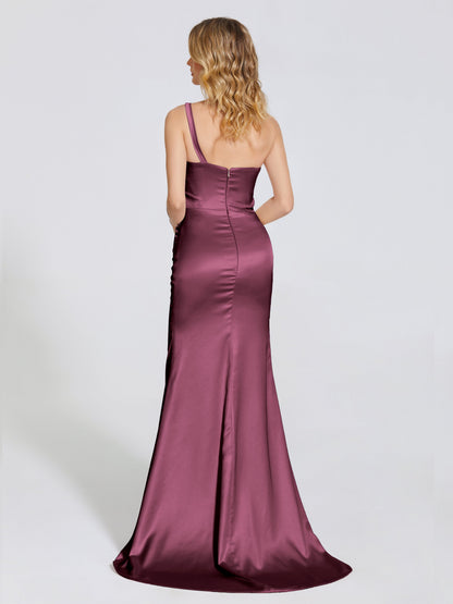Joanna Straps Trumpet Soft Satin Bridesmaid Dress