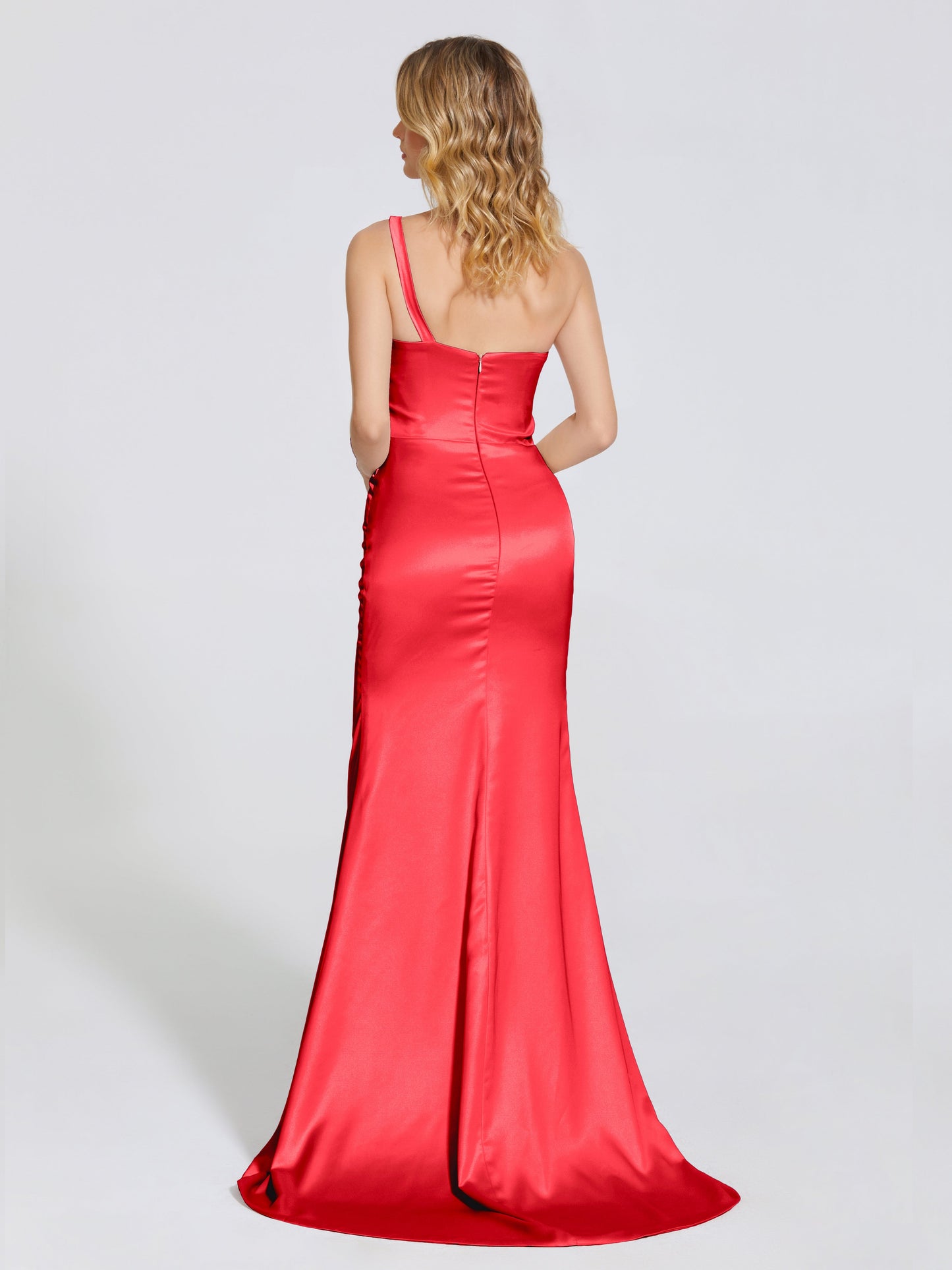 Joanna Straps Trumpet Soft Satin Bridesmaid Dress
