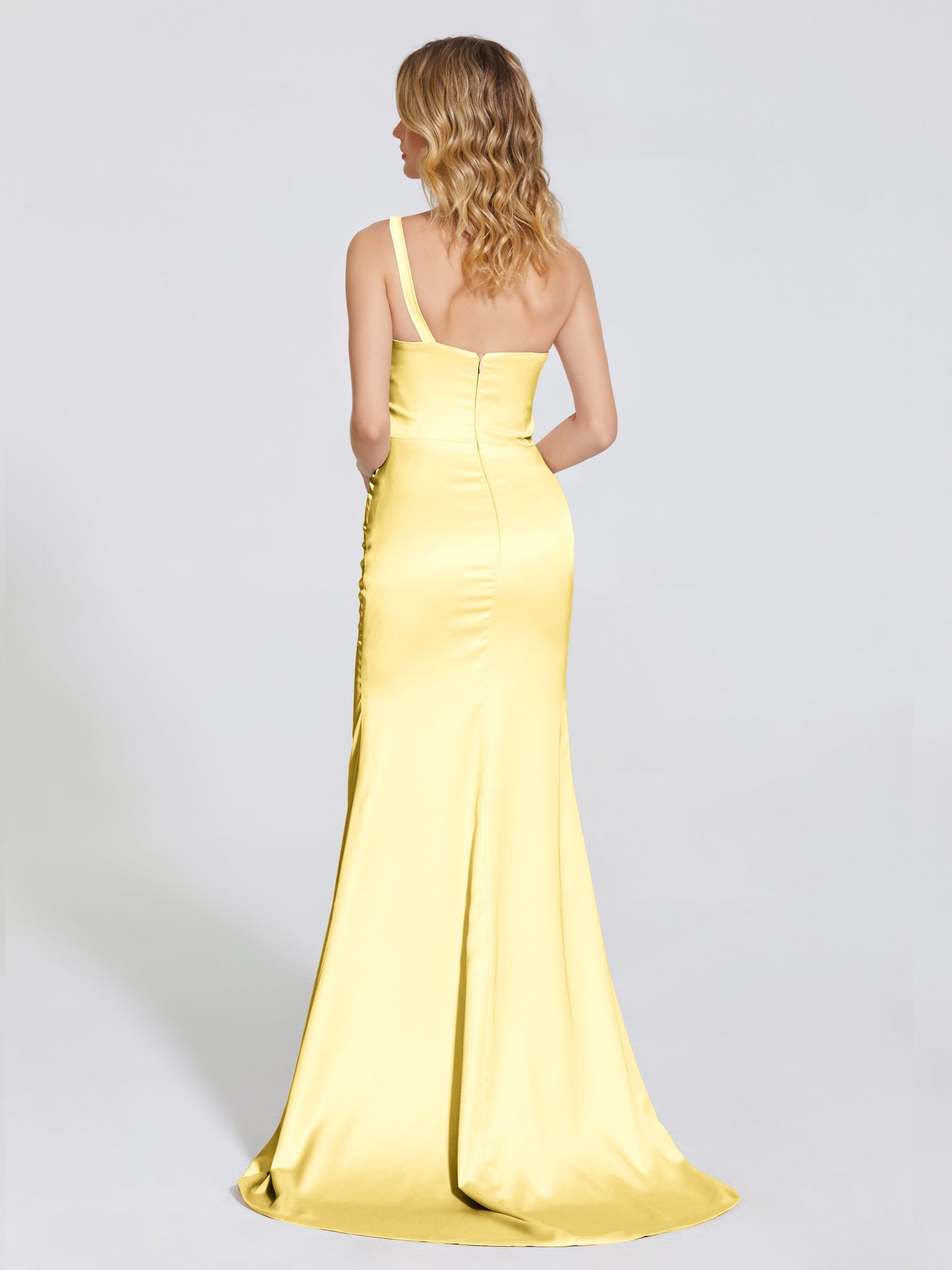 Joanna Straps Trumpet Soft Satin Bridesmaid Dress