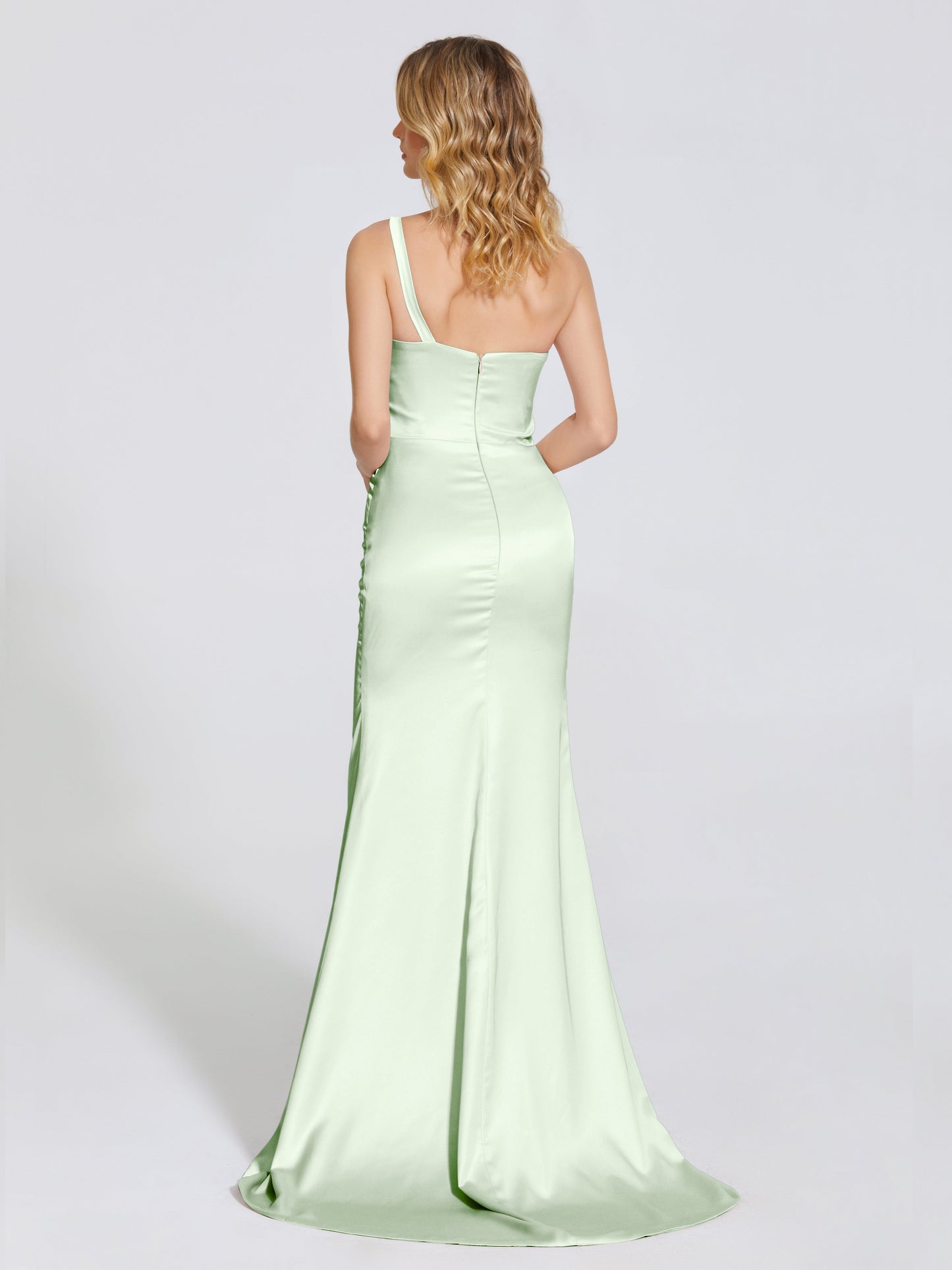 Joanna Straps Trumpet Soft Satin Bridesmaid Dress