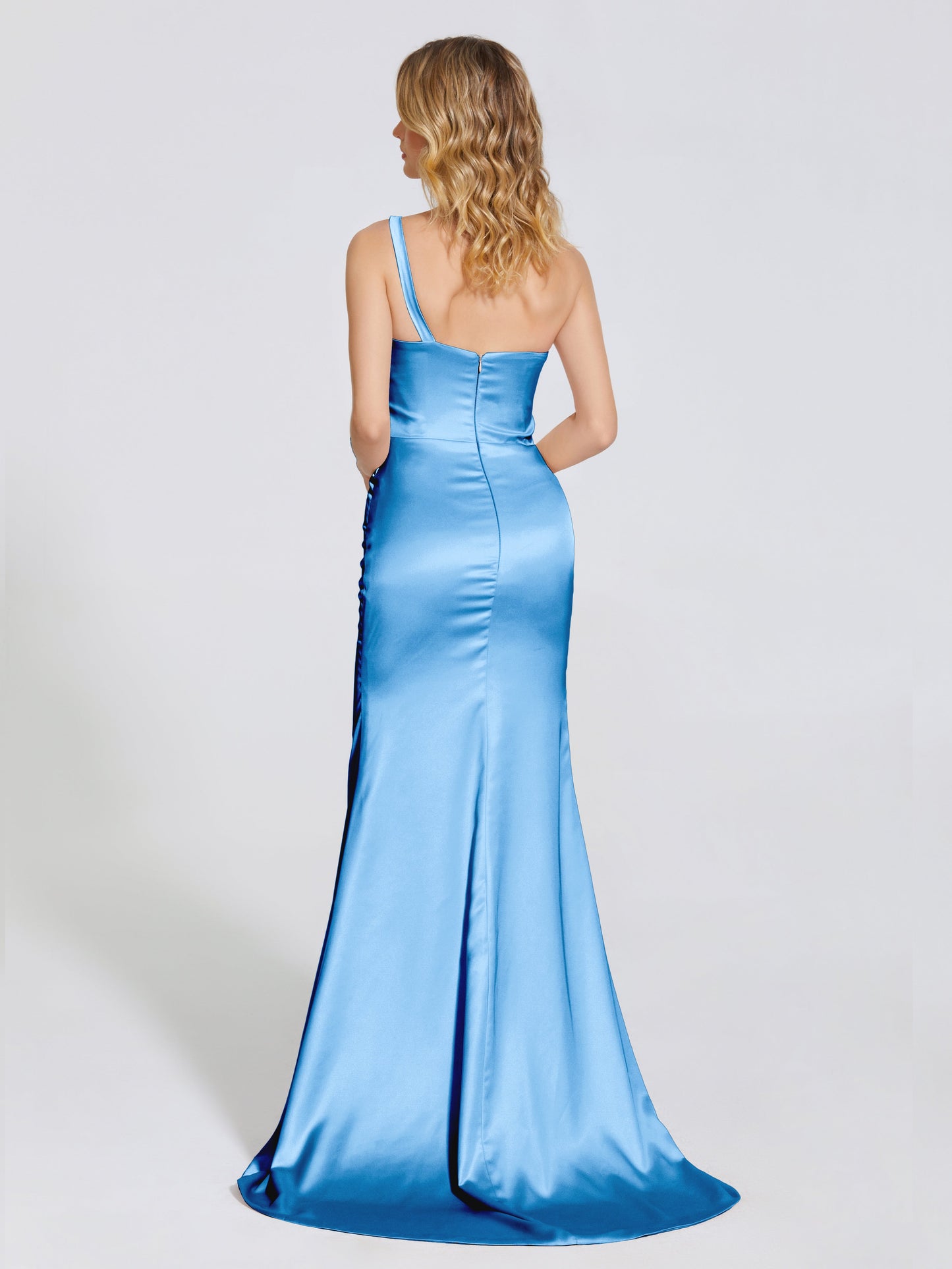 Joanna Straps Trumpet Soft Satin Bridesmaid Dress