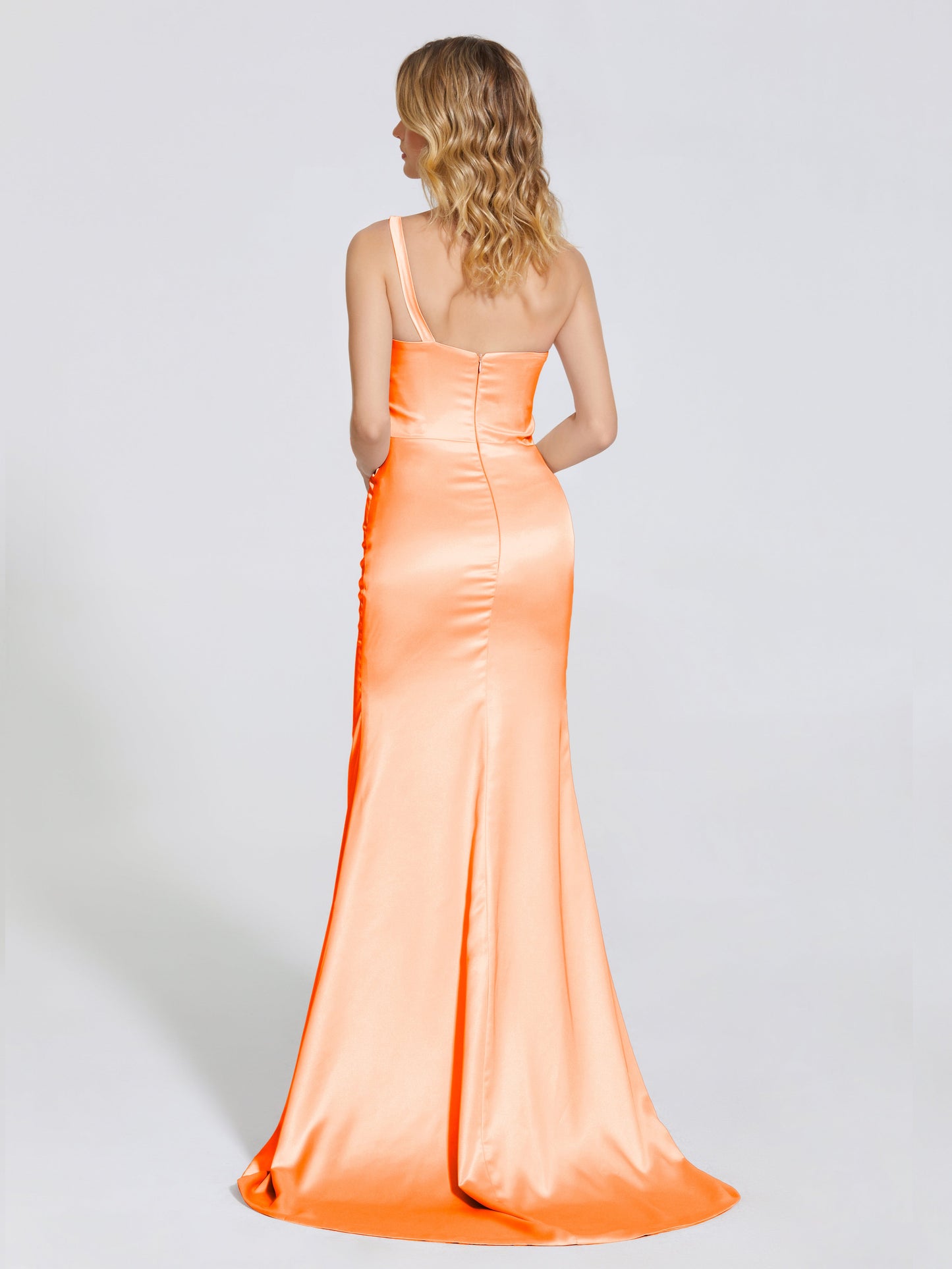 Joanna Straps Trumpet Soft Satin Bridesmaid Dress