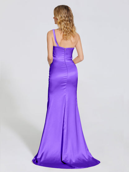 Joanna Straps Trumpet Soft Satin Bridesmaid Dress