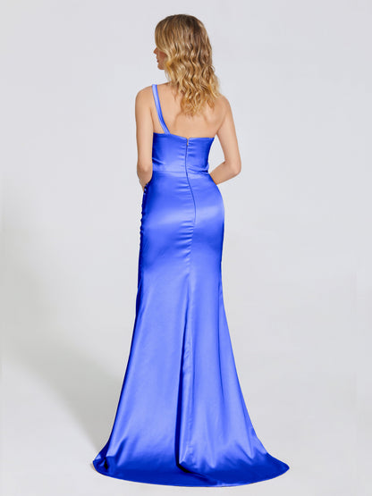 Joanna Straps Trumpet Soft Satin Bridesmaid Dress