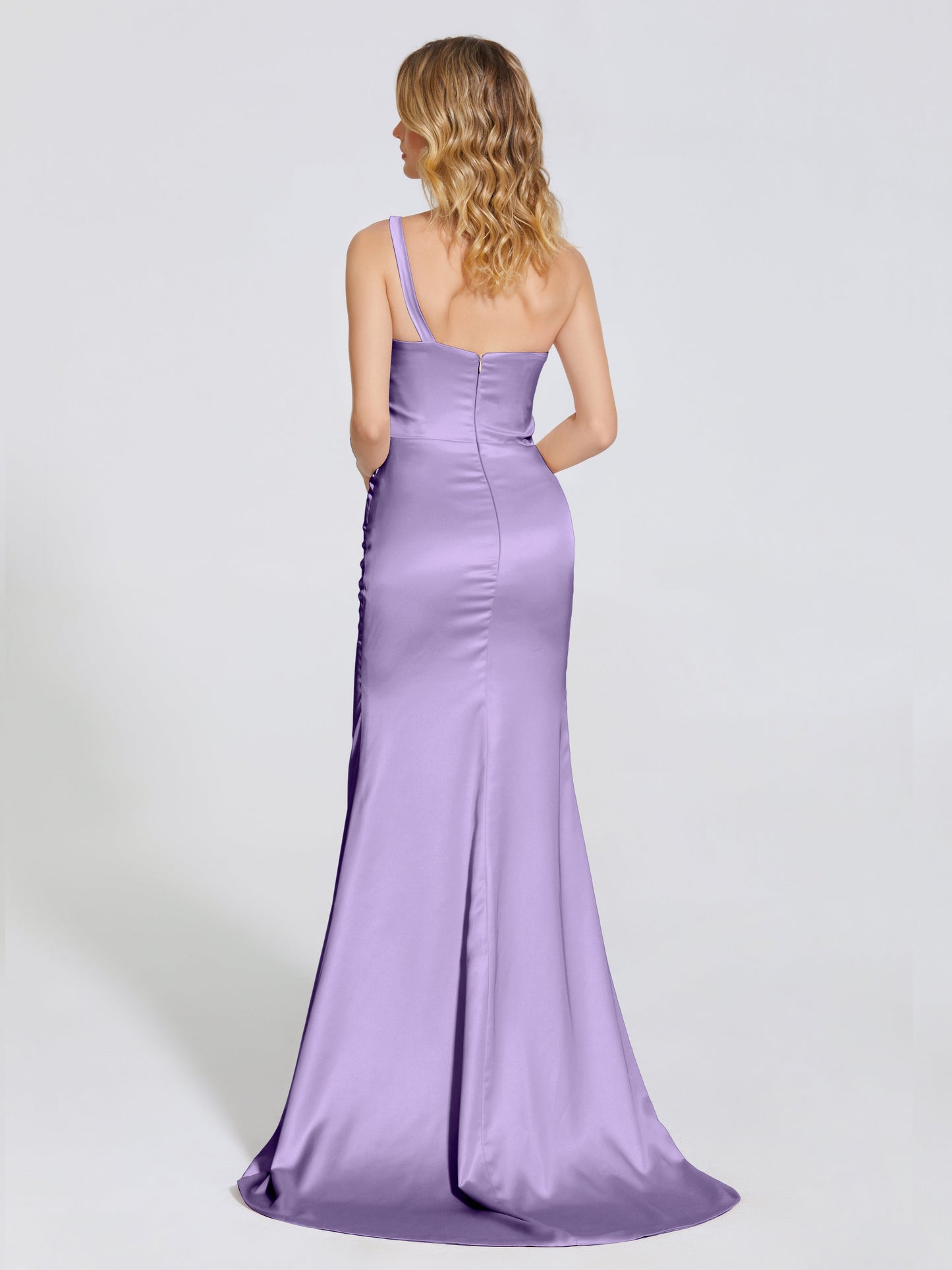 Joanna Straps Trumpet Soft Satin Bridesmaid Dress