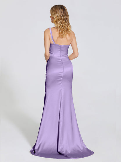 Joanna Straps Trumpet Soft Satin Bridesmaid Dress