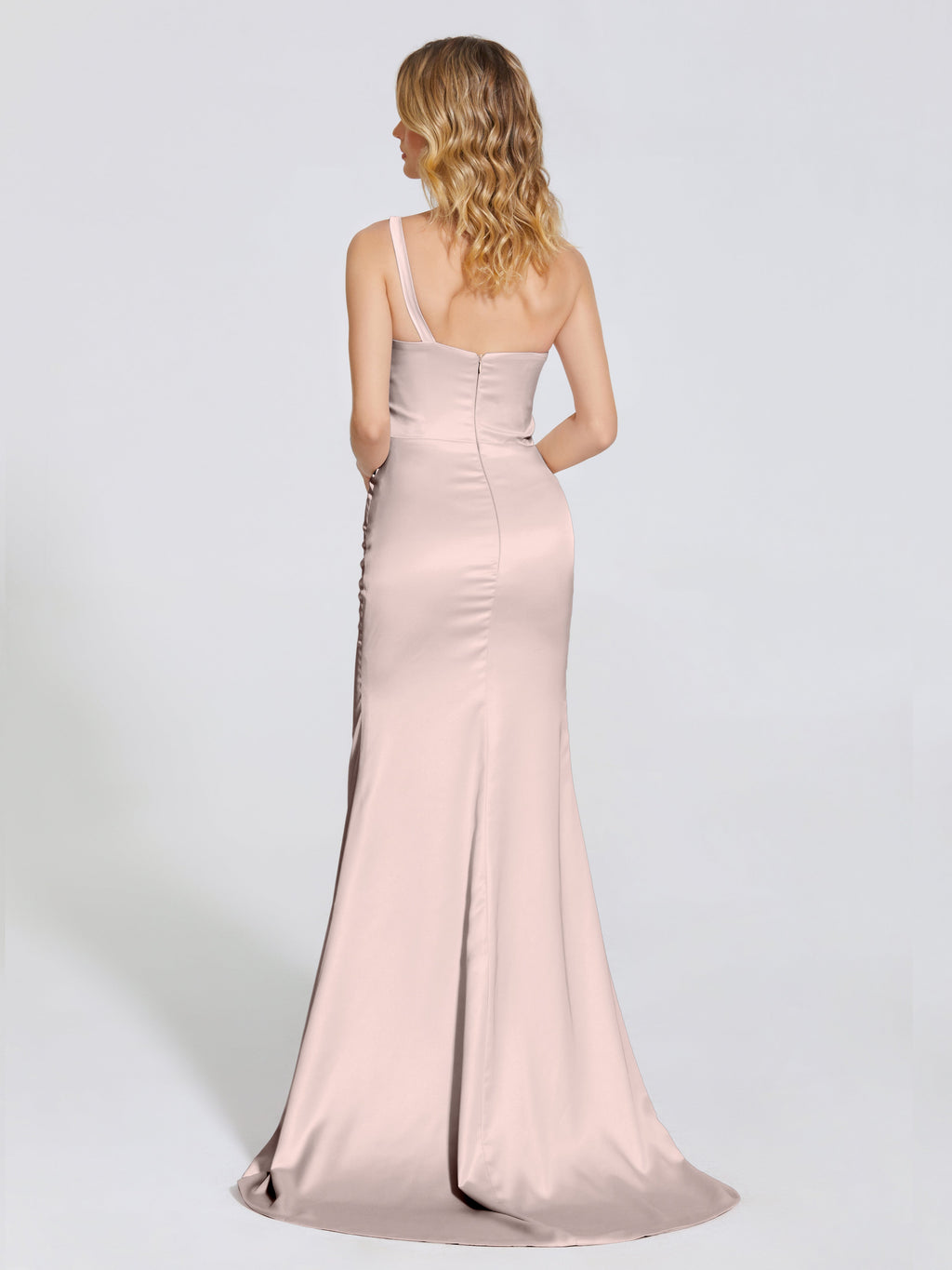 Joanna Straps Trumpet Soft Satin Bridesmaid Dress