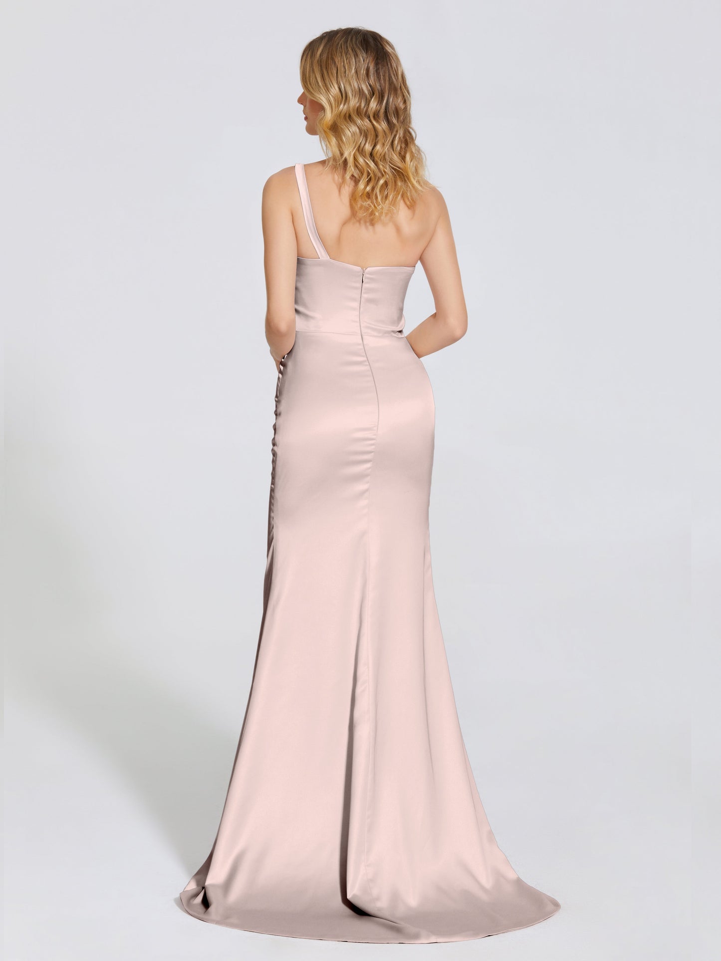 Joanna Straps Trumpet Soft Satin Bridesmaid Dress