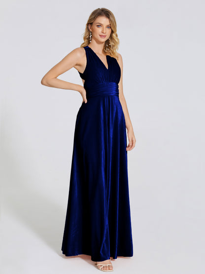 Brooklynn Straps Velvet Bridesmaid Dress With Empire Waist