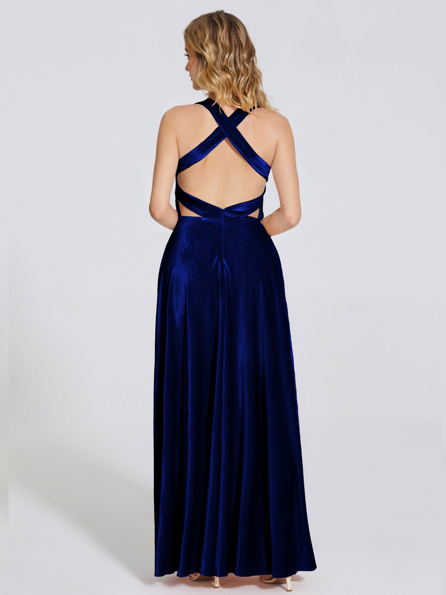 Brooklynn Straps Velvet Bridesmaid Dress With Empire Waist
