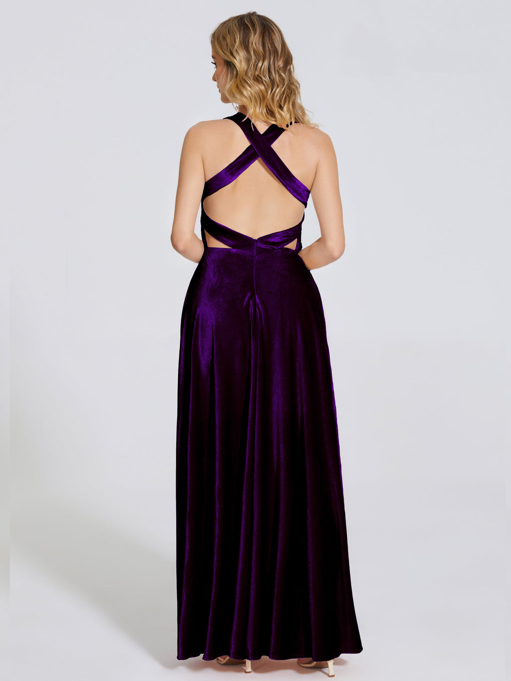 Brooklynn Straps Velvet Bridesmaid Dress With Empire Waist