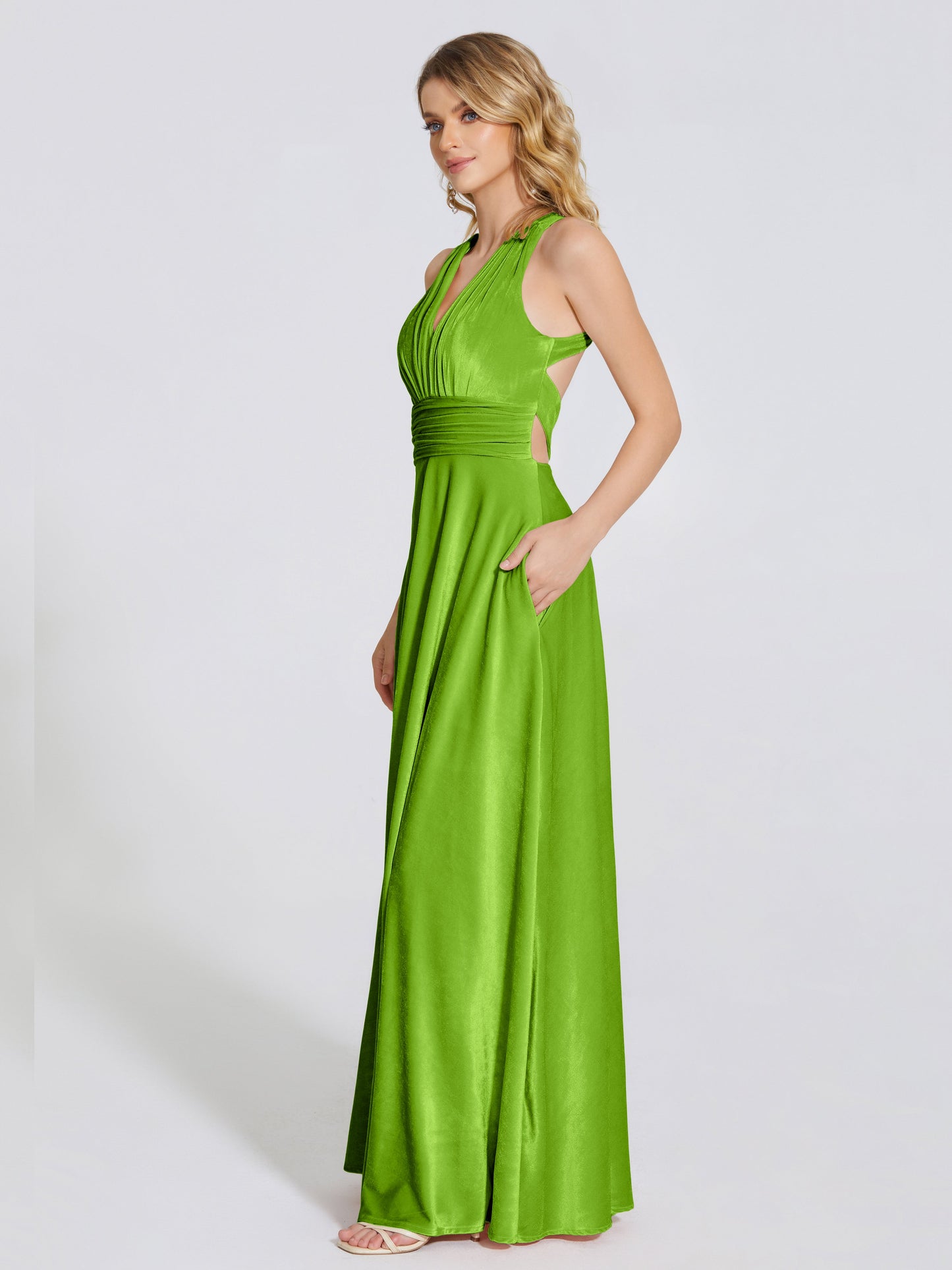 Brooklynn Straps Velvet Bridesmaid Dress With Empire Waist