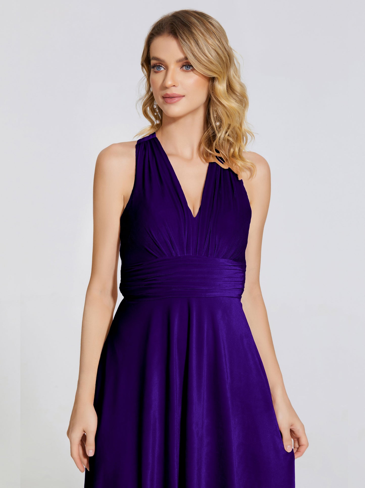 Brooklynn Straps Velvet Bridesmaid Dress With Empire Waist