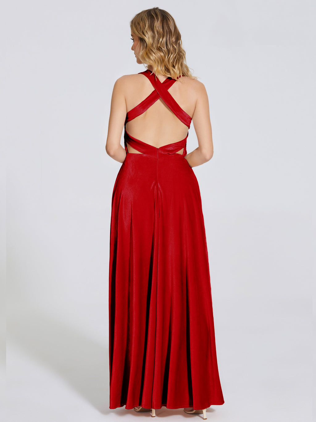 Brooklynn Straps Velvet Bridesmaid Dress With Empire Waist