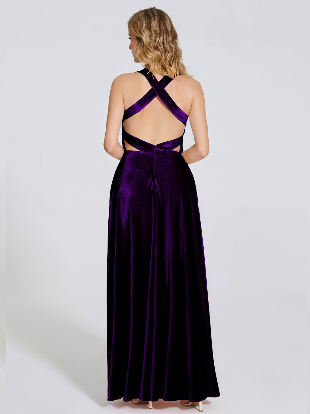 Brooklynn Straps Velvet Bridesmaid Dress With Empire Waist