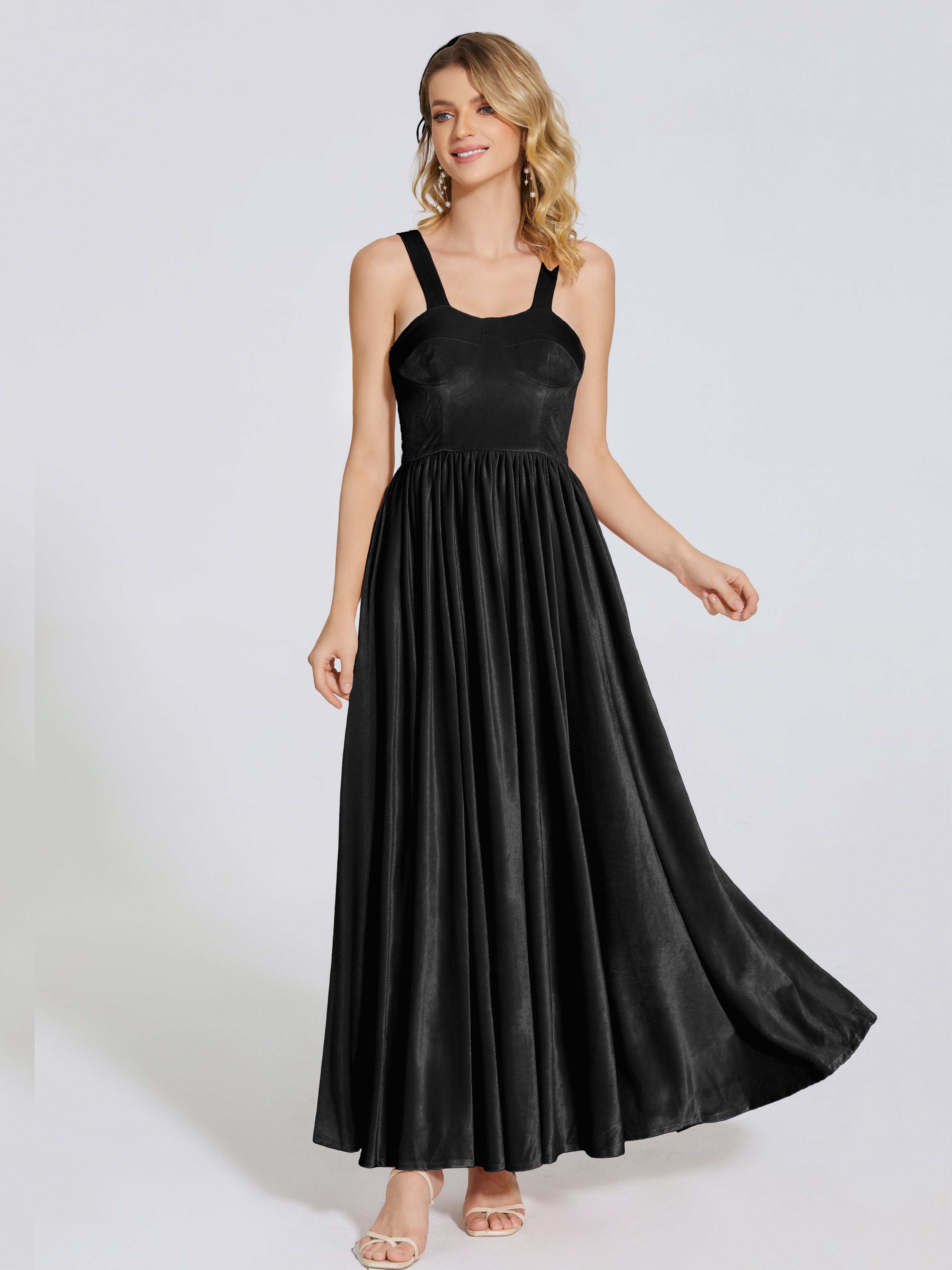 Brynlee Sweetheart Velvet A-line Bridesmaid Dress
