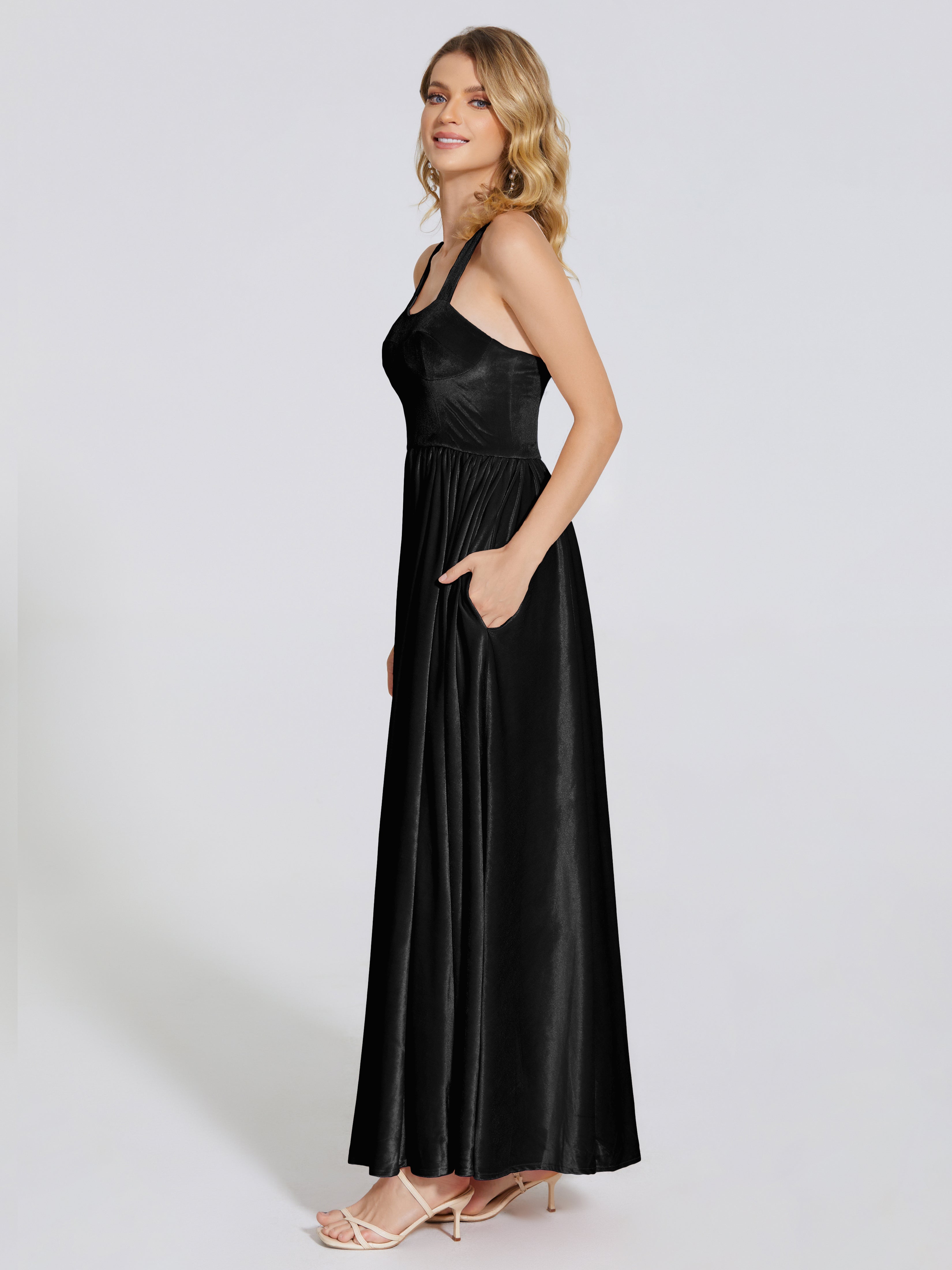 Brynlee Sweetheart Velvet A-line Bridesmaid Dress