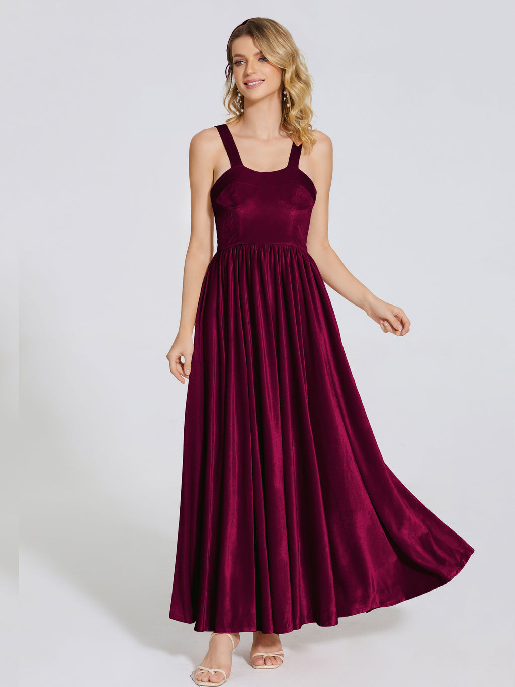 Brynlee Sweetheart Velvet A-line Bridesmaid Dress