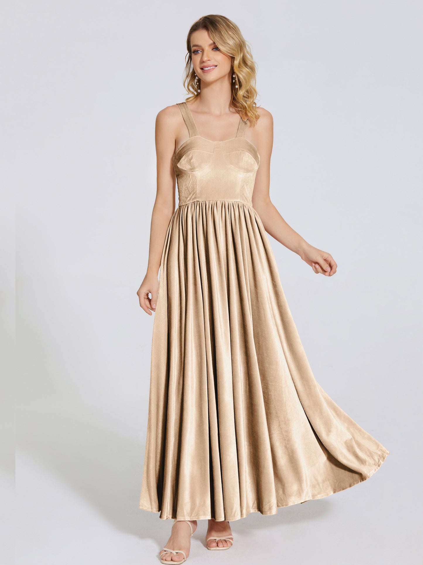 Brynlee Sweetheart Velvet A-line Bridesmaid Dress