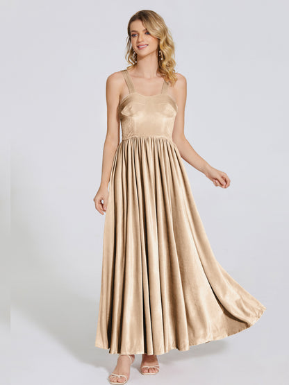 Brynlee Sweetheart Velvet A-line Bridesmaid Dress