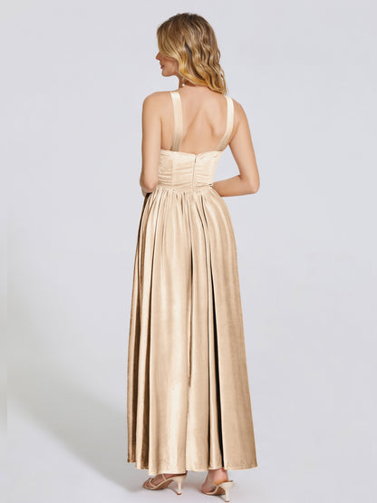 Brynlee Sweetheart Velvet A-line Bridesmaid Dress