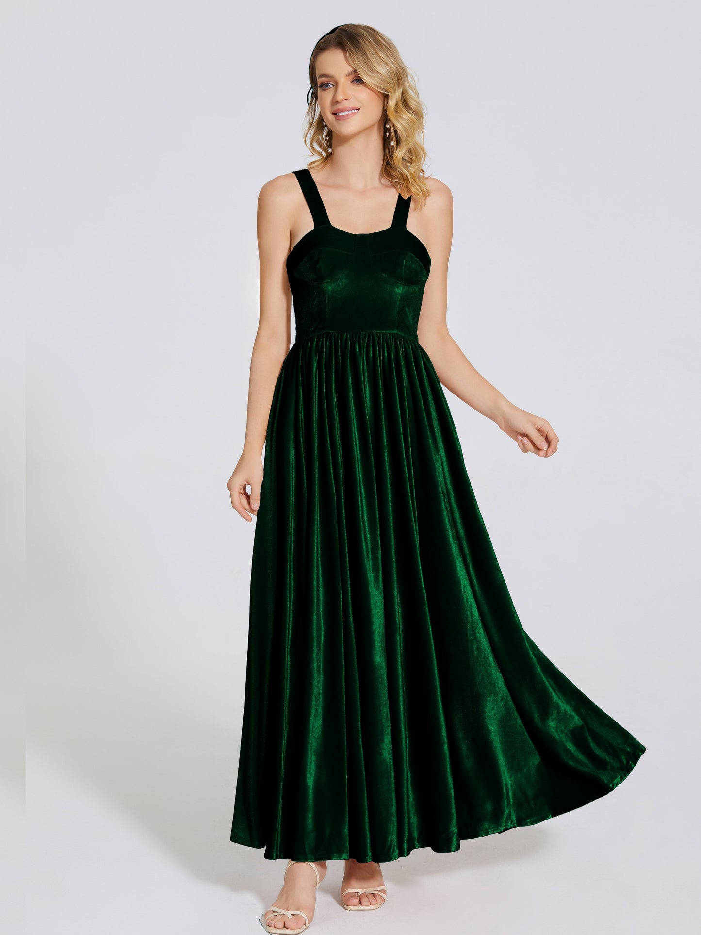 Brynlee Sweetheart Velvet A-line Bridesmaid Dress