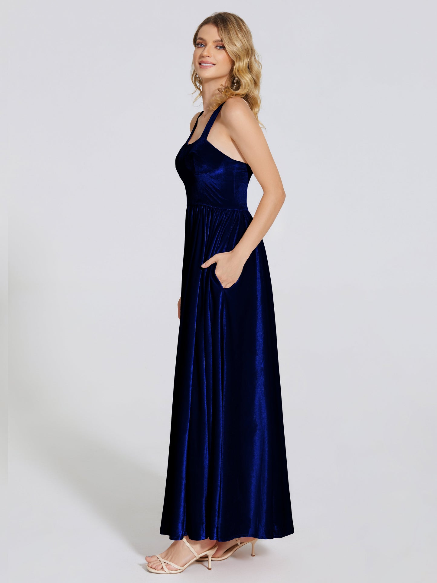 Brynlee Sweetheart Velvet A-line Bridesmaid Dress