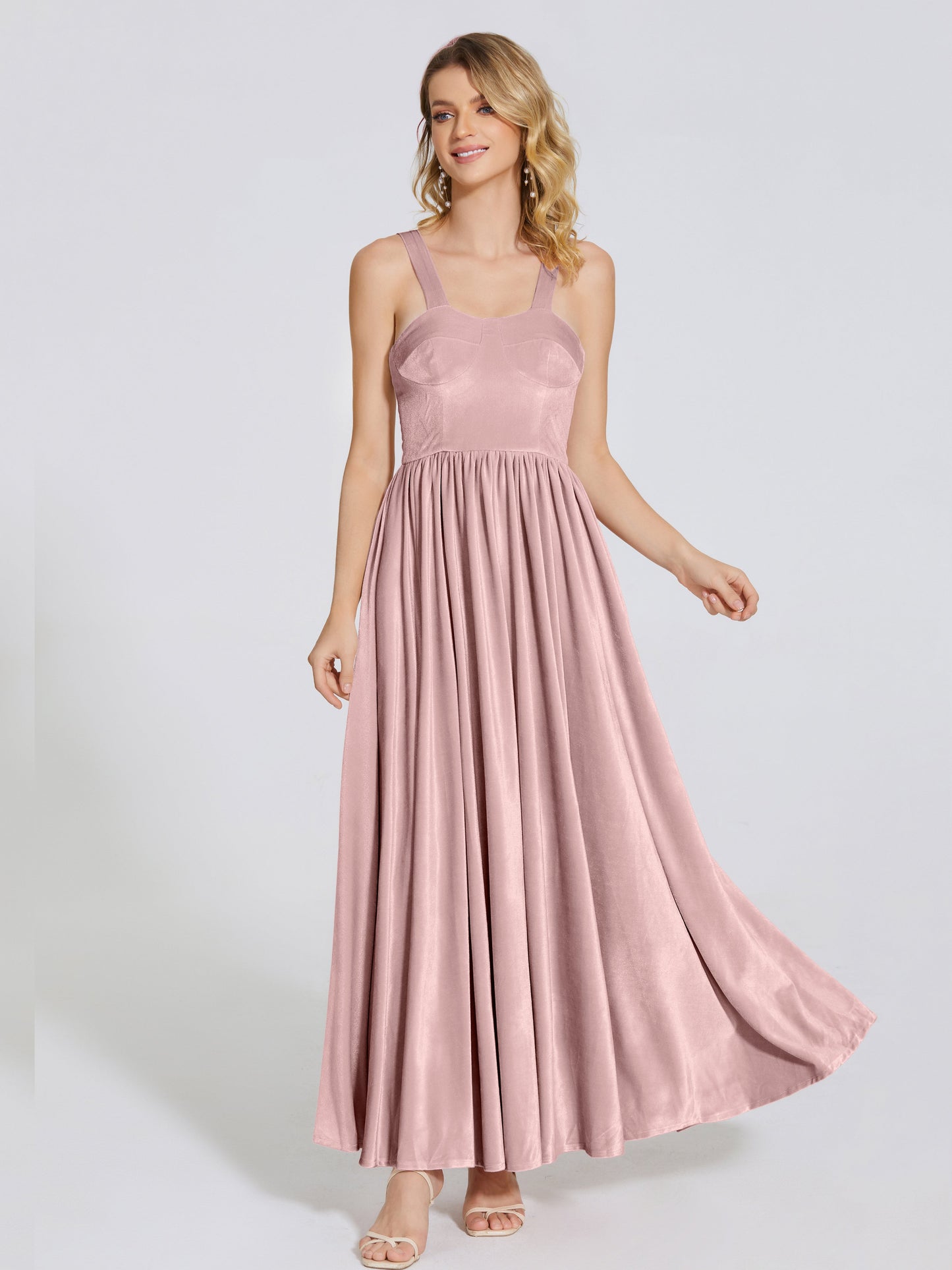 Brynlee Sweetheart Velvet A-line Bridesmaid Dress