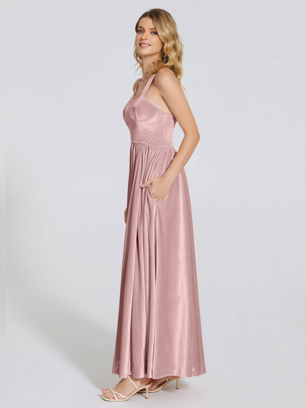 Brynlee Sweetheart Velvet A-line Bridesmaid Dress